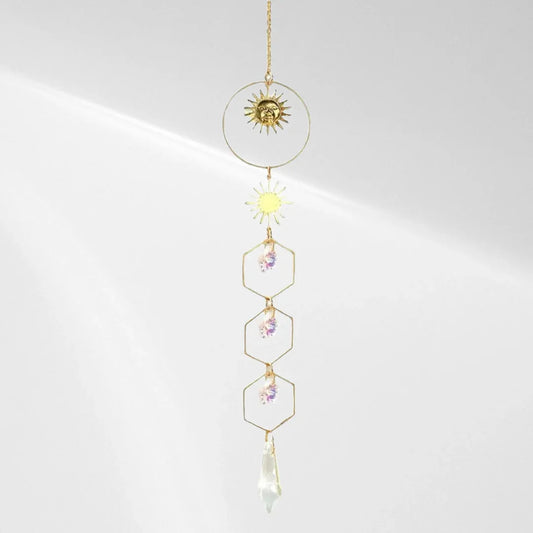 Attrape-Soleil Doré Motif Soleil – Lumière, élégance et chaleur naturelle - Bonheur de Lune