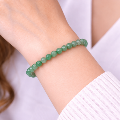 Bracelet Aventurine Verte 6 mm – Chance & Harmonie