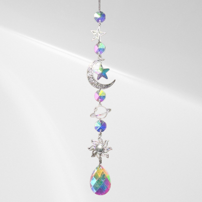 Attrape-Soleil Argenté 45 cm – Lune, Soleil & Planètes - Bonheur de Lune