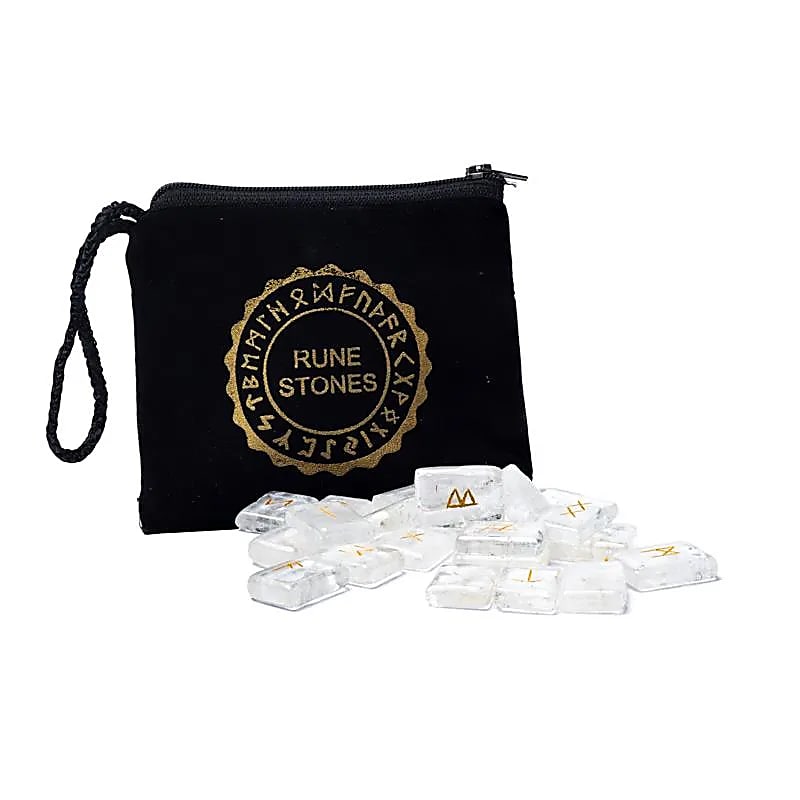 runes en cristal de roche - Bonheur de Lune