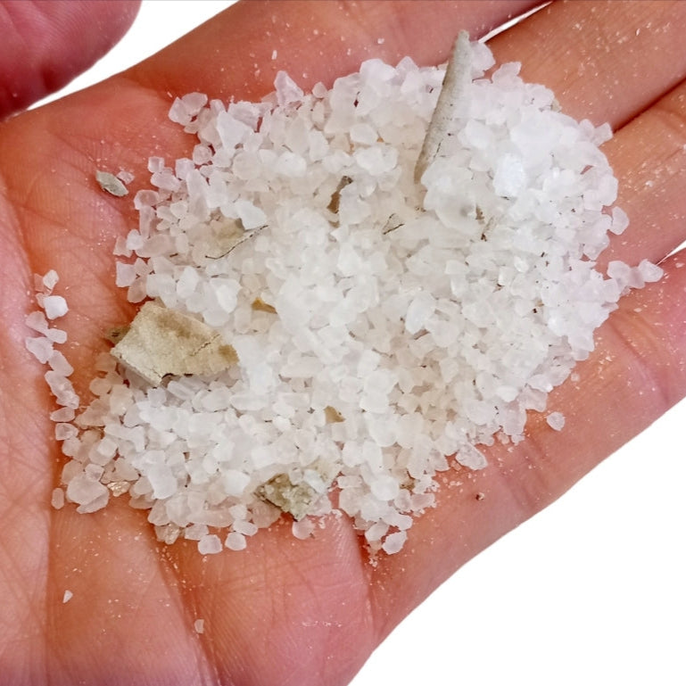 Sel de Mer purificateur protection maison – infusé sauge blanche – Nettoyage Énergétique et rechargement pierres naturelles – Rituel bien-être simple sans fumée – 100g / 200g – Bonheur de Lune