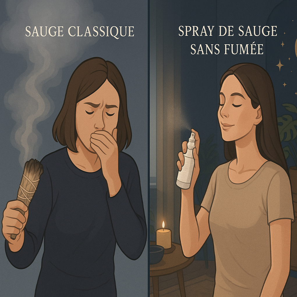 Spray à la sauge blanche sans brûler - Bonheur de Lune
