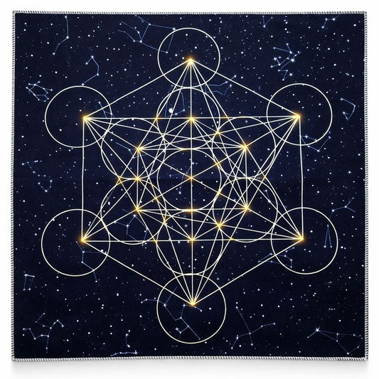 Tapis ésotérique Divination – Cube de Metatron & Constellations - Bonheur de Lune